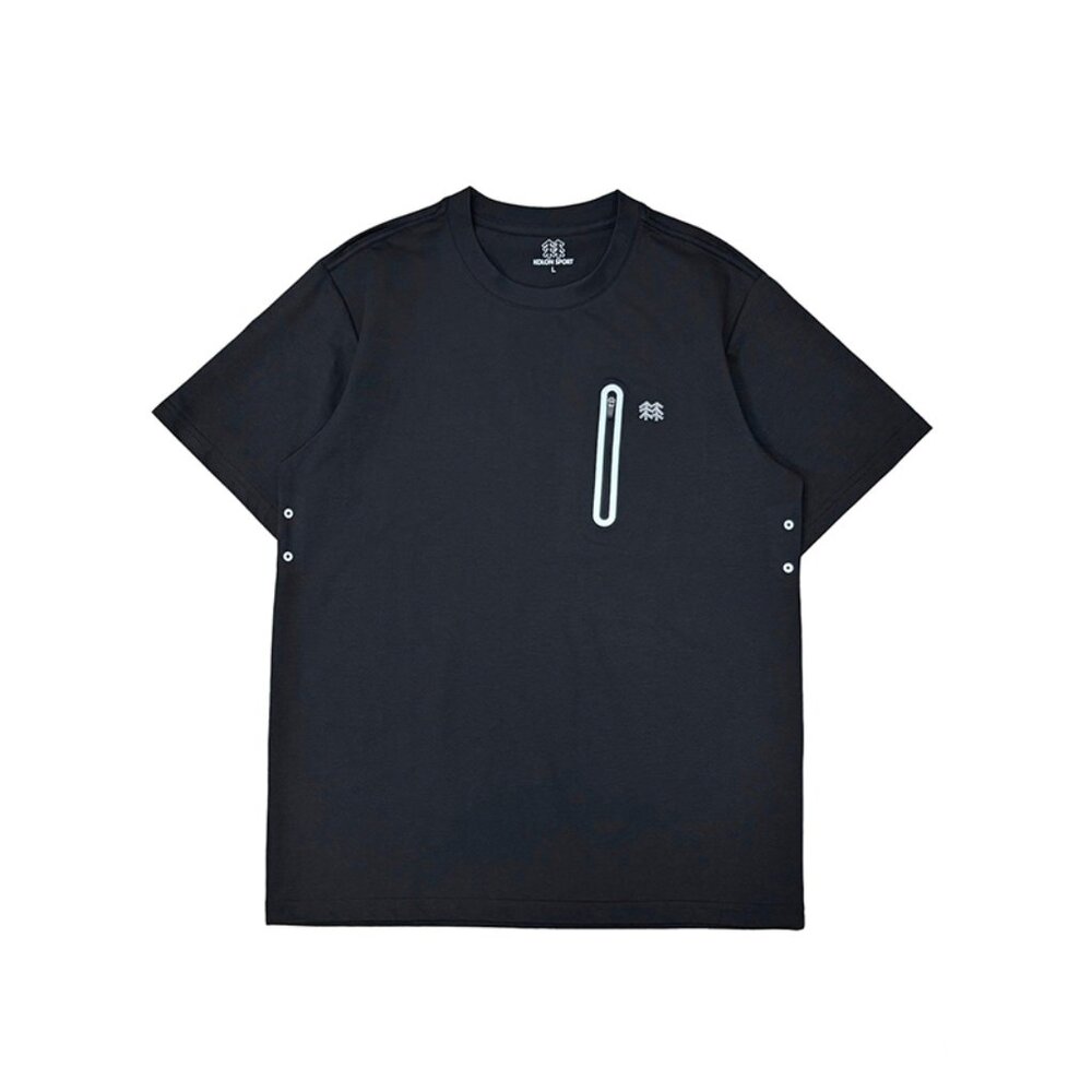 Kolon Sport Black Round Neck Simple Quick-Drying T-Shirt